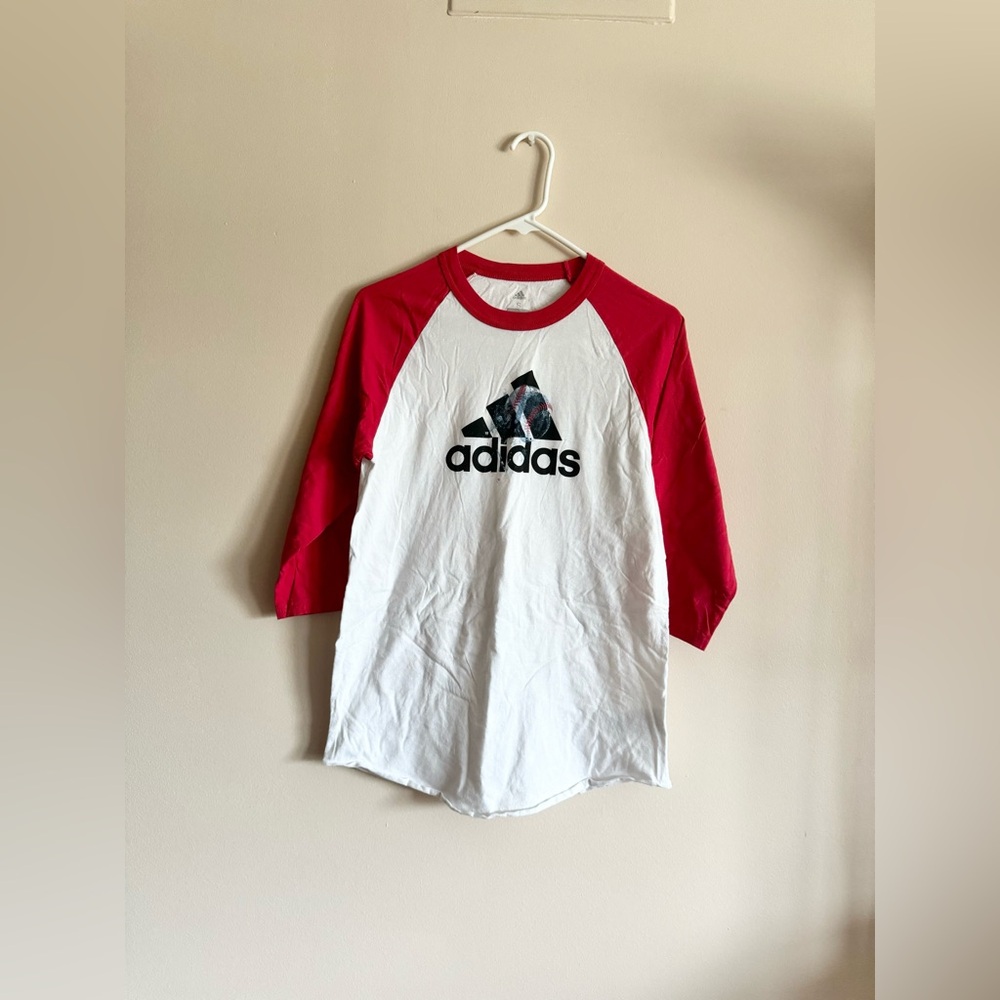 Adidas baseball half sleeve shirt (men’s small)